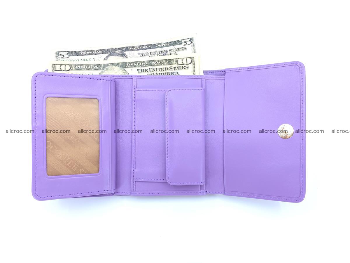 Women’s crocodile skin wallet medium trifold 1398 Foto 5