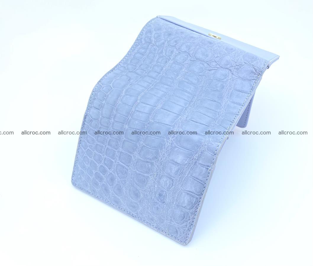 Women’s crocodile skin wallet medium trifold 1396 Foto 4