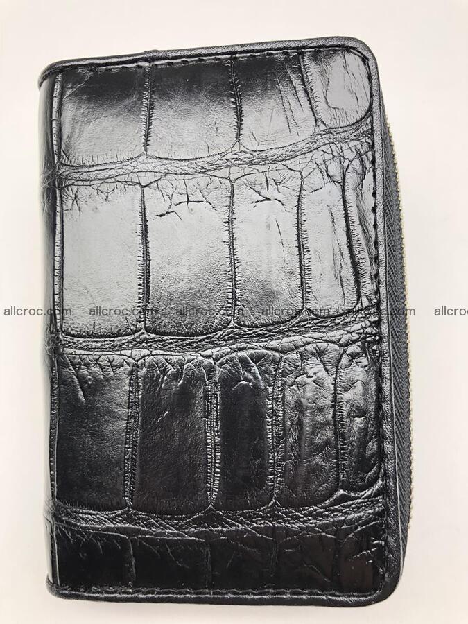 Card holder from genuine Siamese crocodile skin, belly part of crocodile 452 Foto 3
