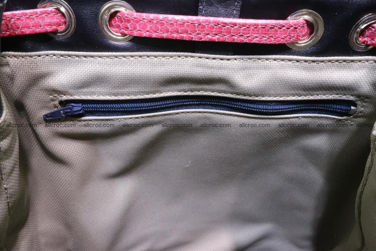 Cobra skin backpack with head of cobra 418 Foto 12