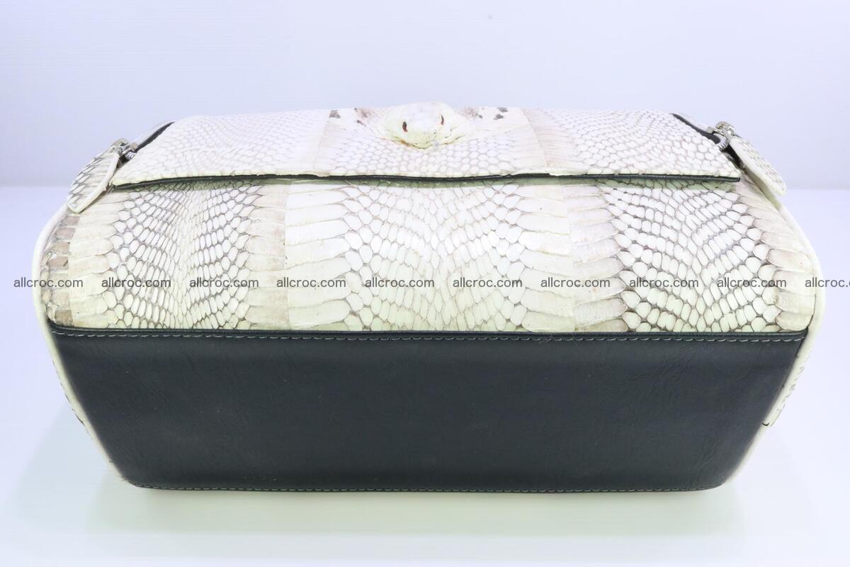 Cobra skin ladies handbag with head of cobra 195 Foto 8