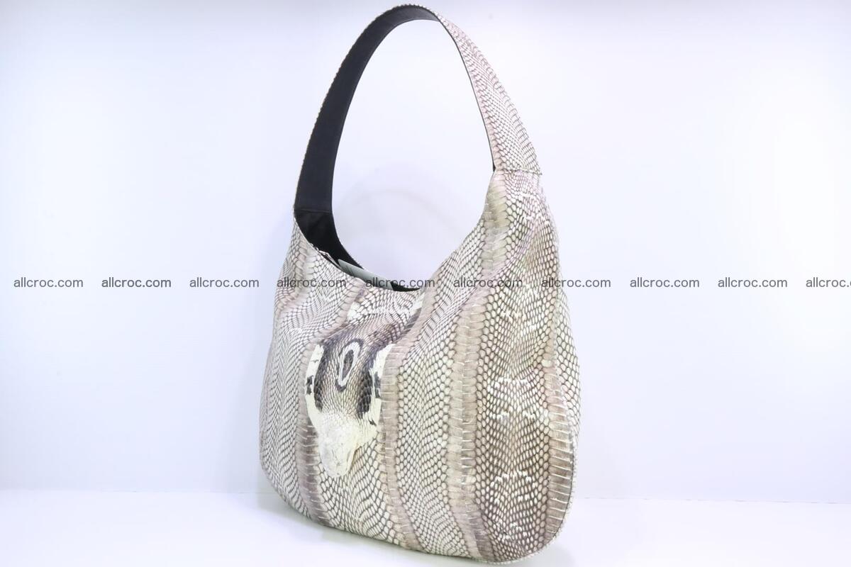 Cobra skin ladies handbag with head of cobra 194 Foto 5