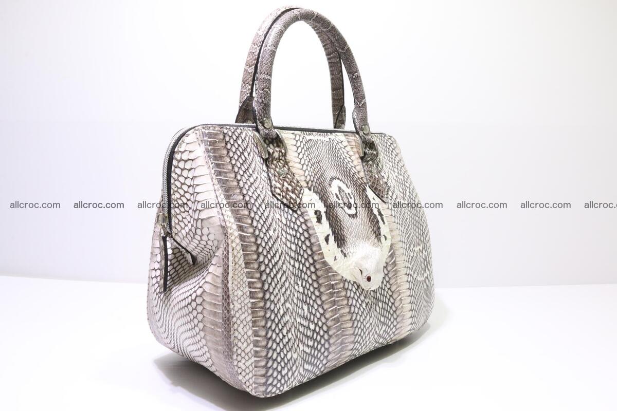 Cobra skin ladies handbag with head of cobra 193 Foto 3