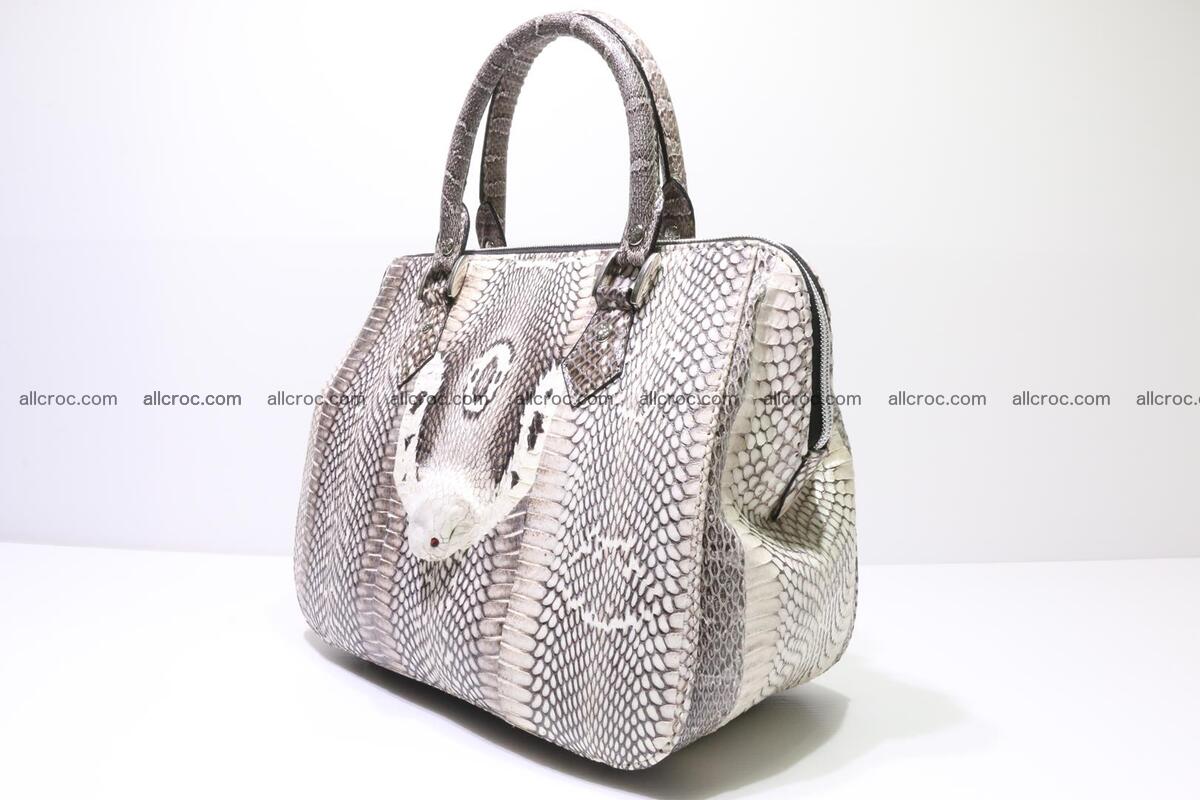 Cobra skin ladies handbag with head of cobra 193 Foto 5
