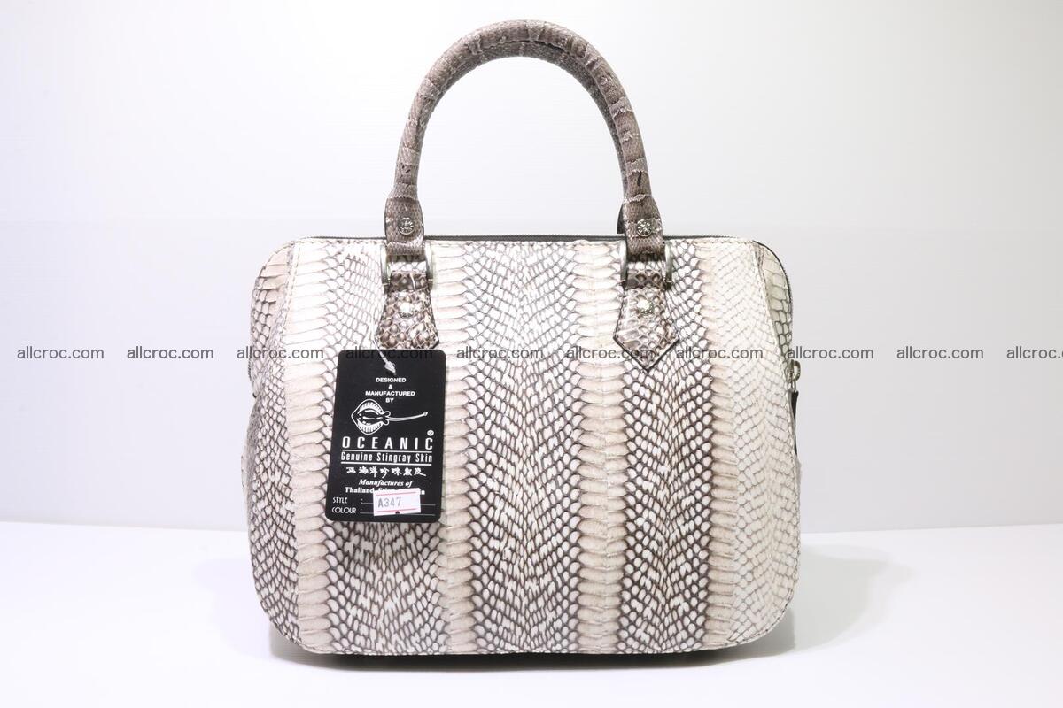 Cobra skin ladies handbag with head of cobra 193 Foto 8
