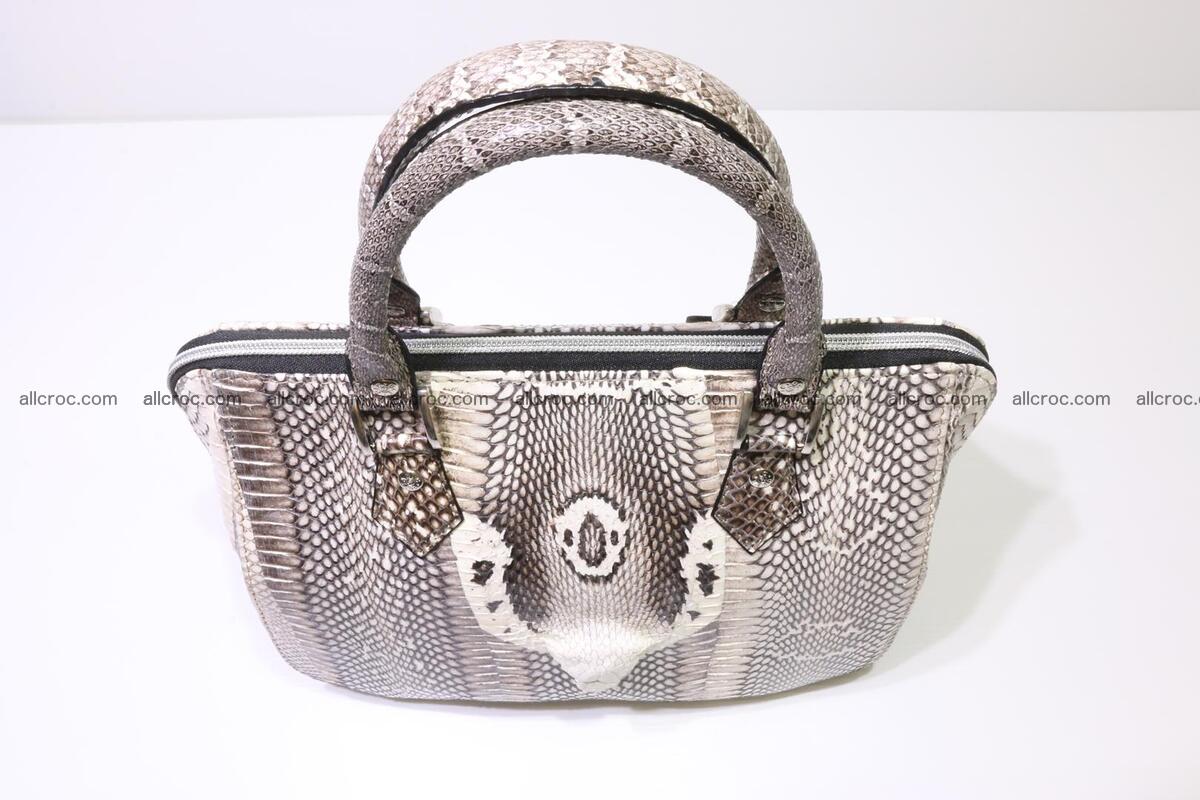 Cobra skin ladies handbag with head of cobra 193 Foto 14