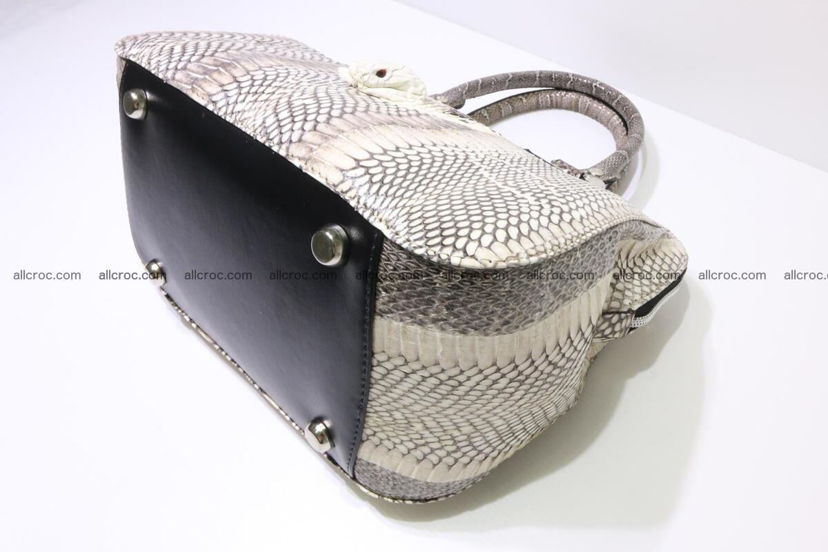 Cobra skin ladies handbag with head of cobra 193 Foto 11