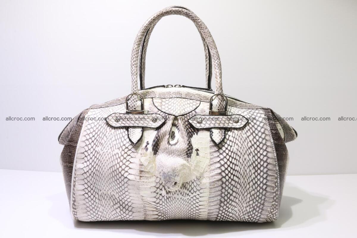 Cobra skin ladies handbag with head of cobra 192 Foto 0