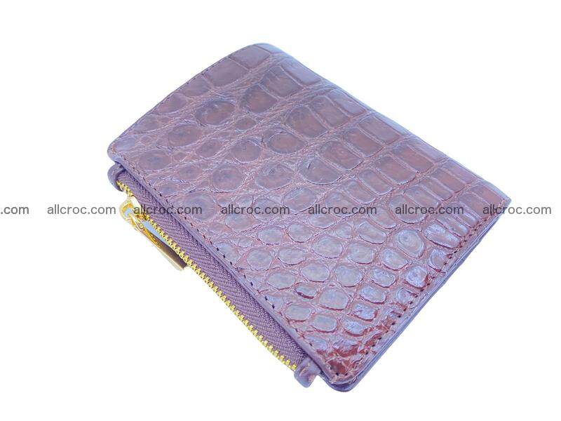 Vertical crocodile skin wallet 1719