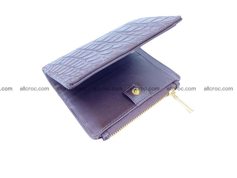 Vertical crocodile skin wallet 1719