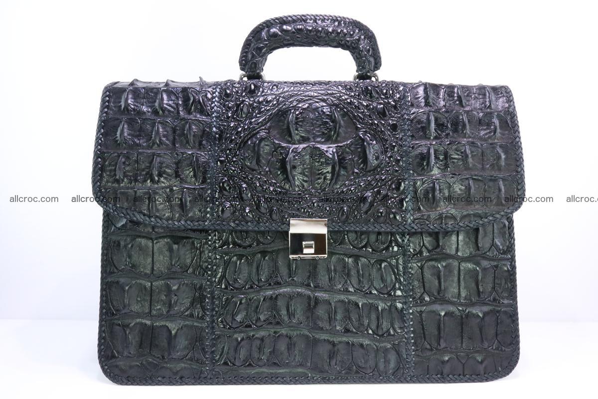 Hand braided crocodile skin briefcase 286 Foto 0