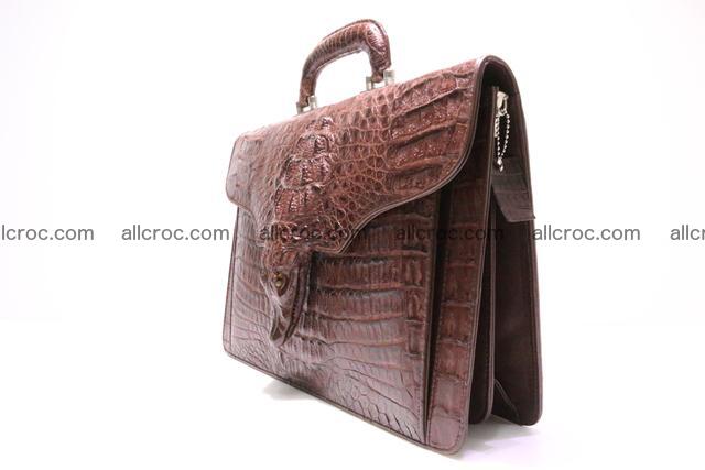 Crocodile skin briefcase with crocodile head 289 Foto 2
