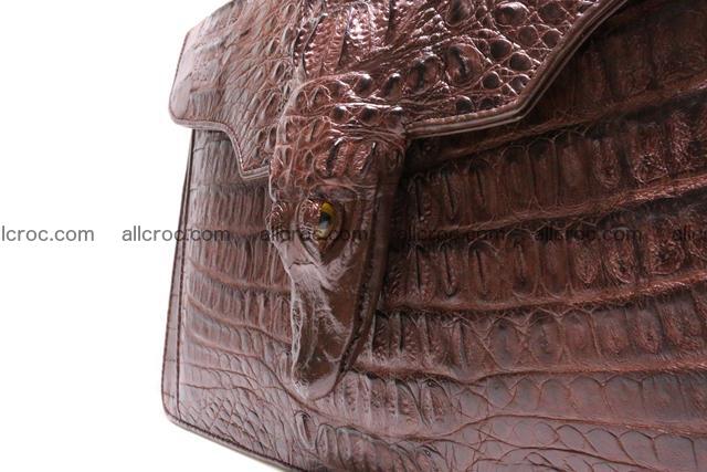 Crocodile skin briefcase with crocodile head 289 Foto 8