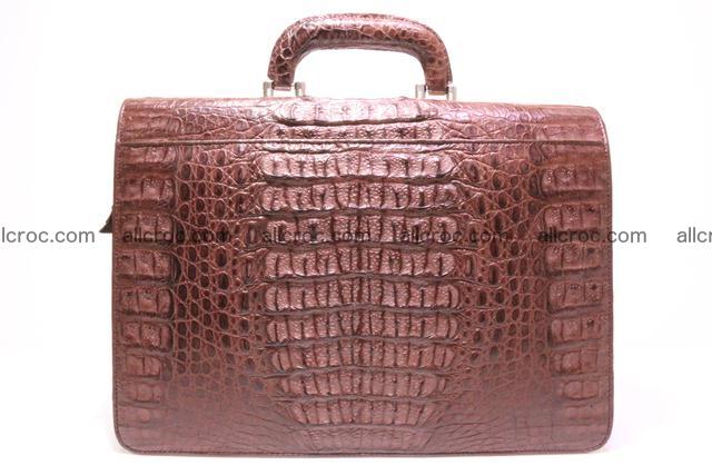 Crocodile skin briefcase with crocodile head 289 Foto 3