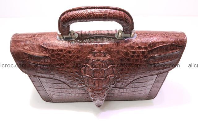 Crocodile skin briefcase with crocodile head 289 Foto 7