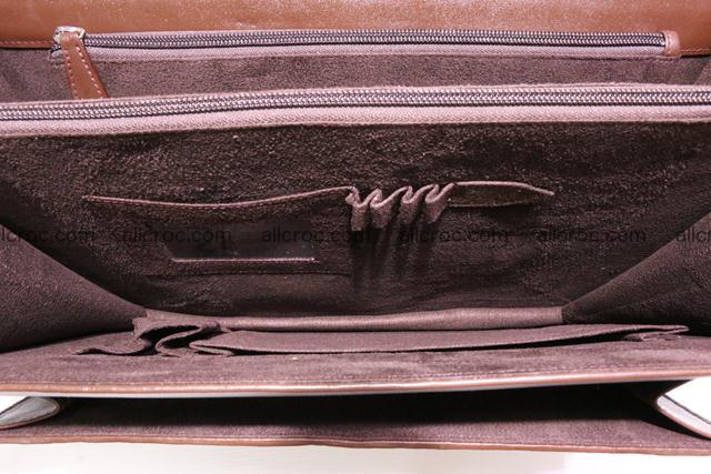 Crocodile skin briefcase with crocodile head 289 Foto 15