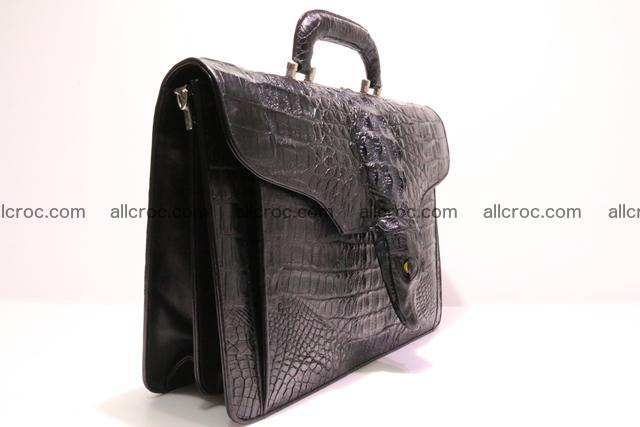 Crocodile skin briefcase with crocodile head 290 Foto 1