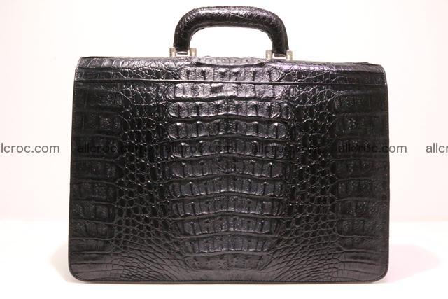 Crocodile skin briefcase with crocodile head 290 Foto 9
