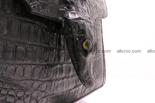 Crocodile skin briefcase with crocodile head 290 Foto 5