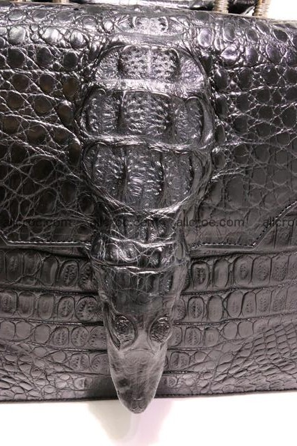 Crocodile skin briefcase with crocodile head 290 Foto 4