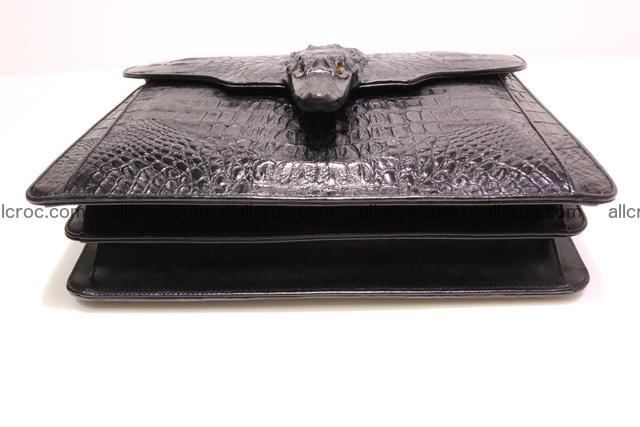 Crocodile skin briefcase with crocodile head 290 Foto 11