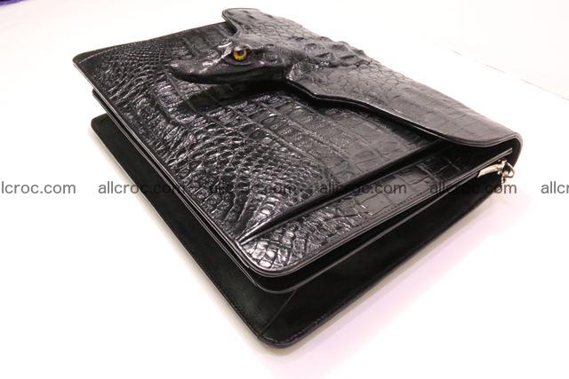 Crocodile skin briefcase with crocodile head 290 Foto 8
