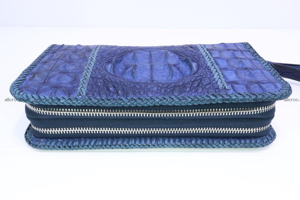 Crocodile skin clutch nany blue color 158 Foto 2