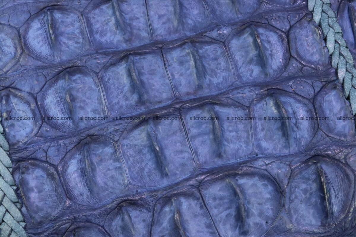 Crocodile skin clutch nany blue color 158 Foto 4