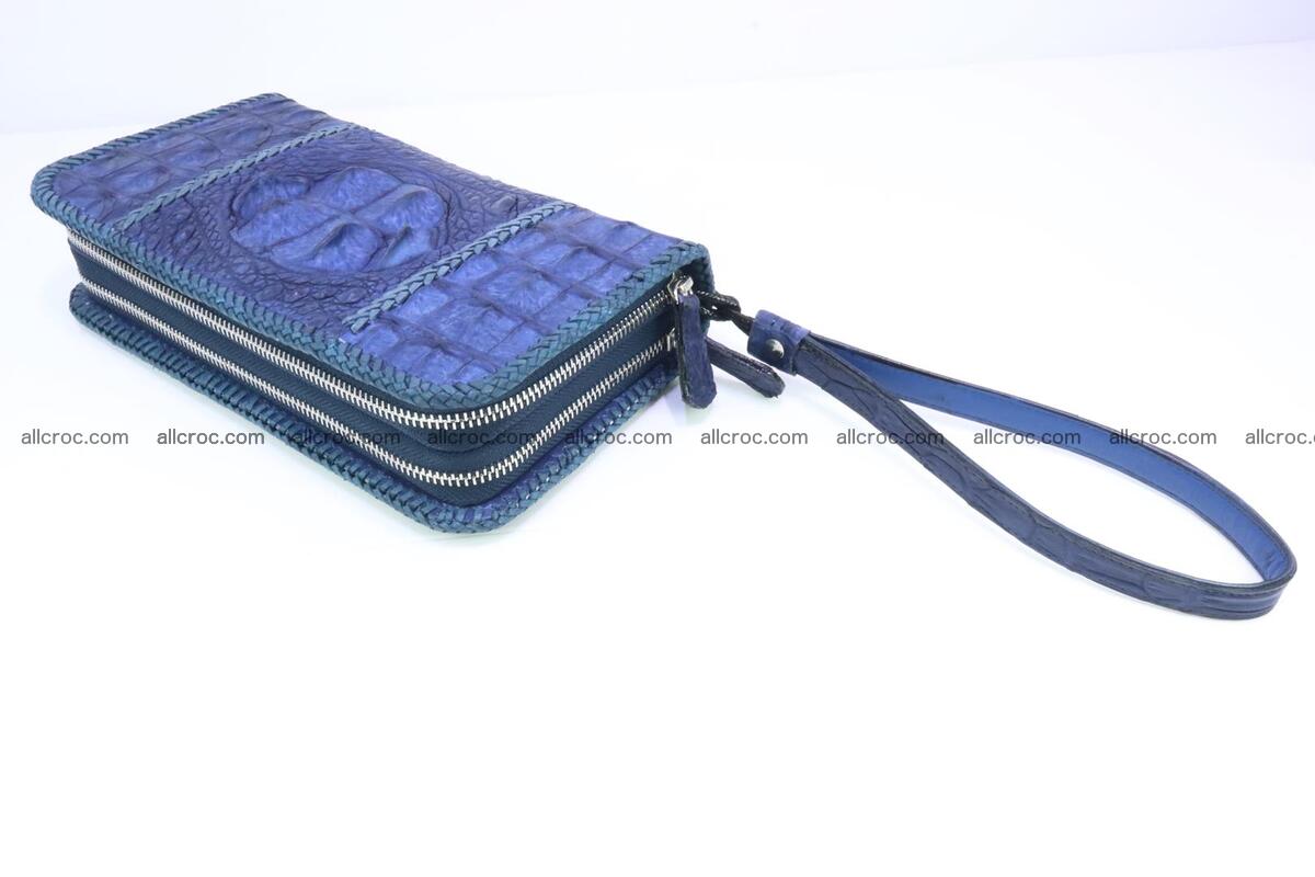 Crocodile skin clutch nany blue color 158 Foto 5