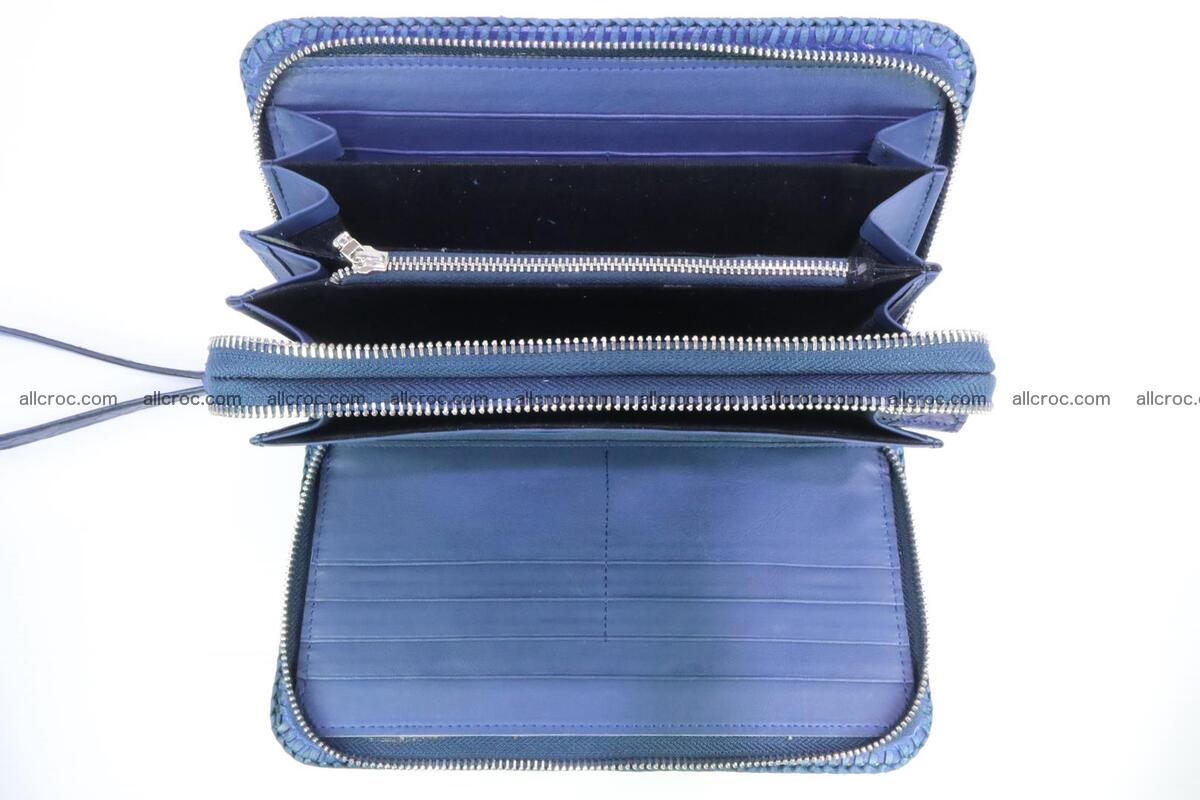 Crocodile skin clutch nany blue color 158 Foto 9