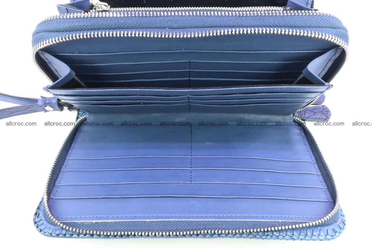 Crocodile skin clutch nany blue color 158 Foto 10