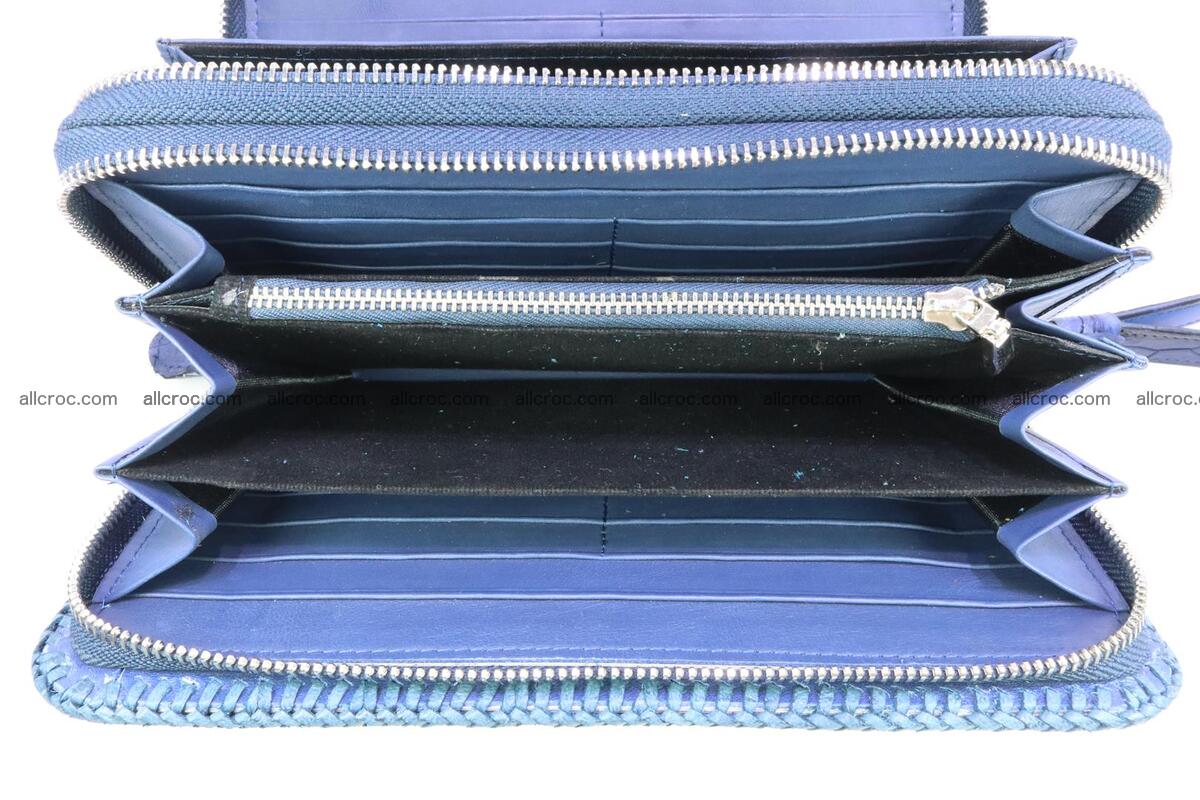 Crocodile skin clutch nany blue color 158 Foto 11