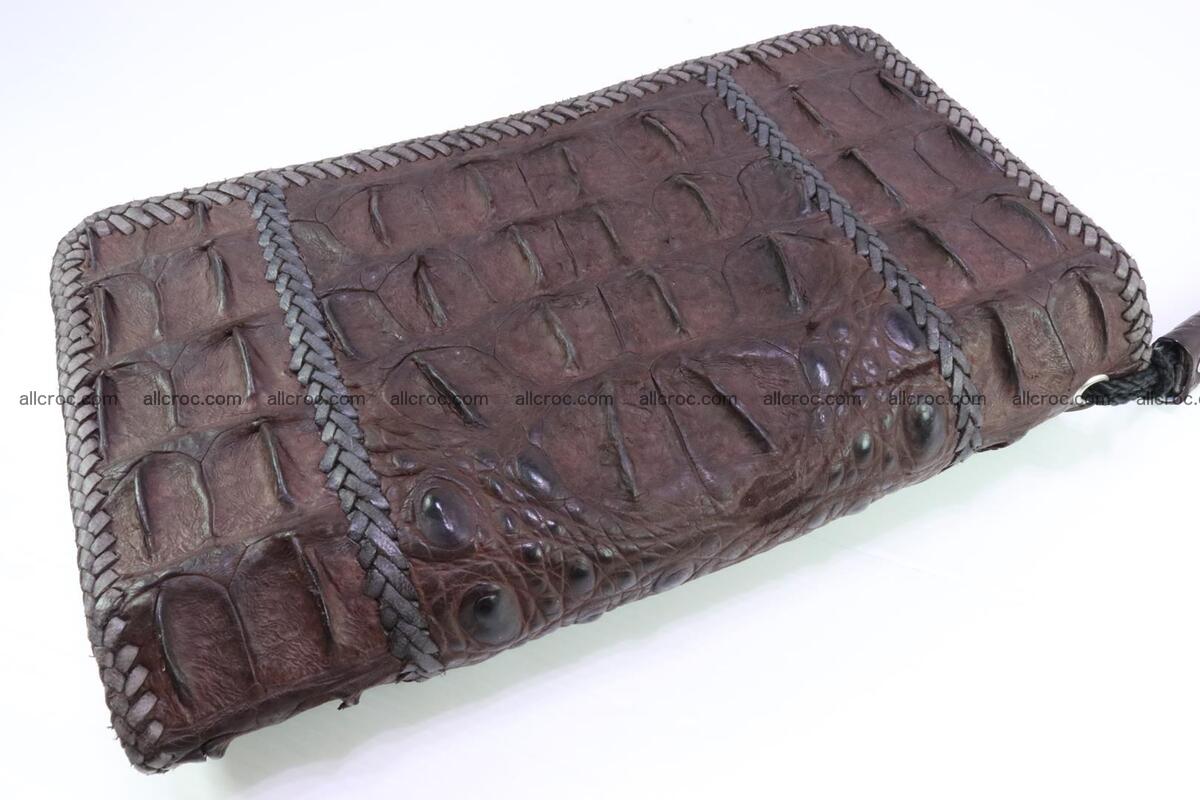 Crocodile skin clutch brown color 159 Foto 1