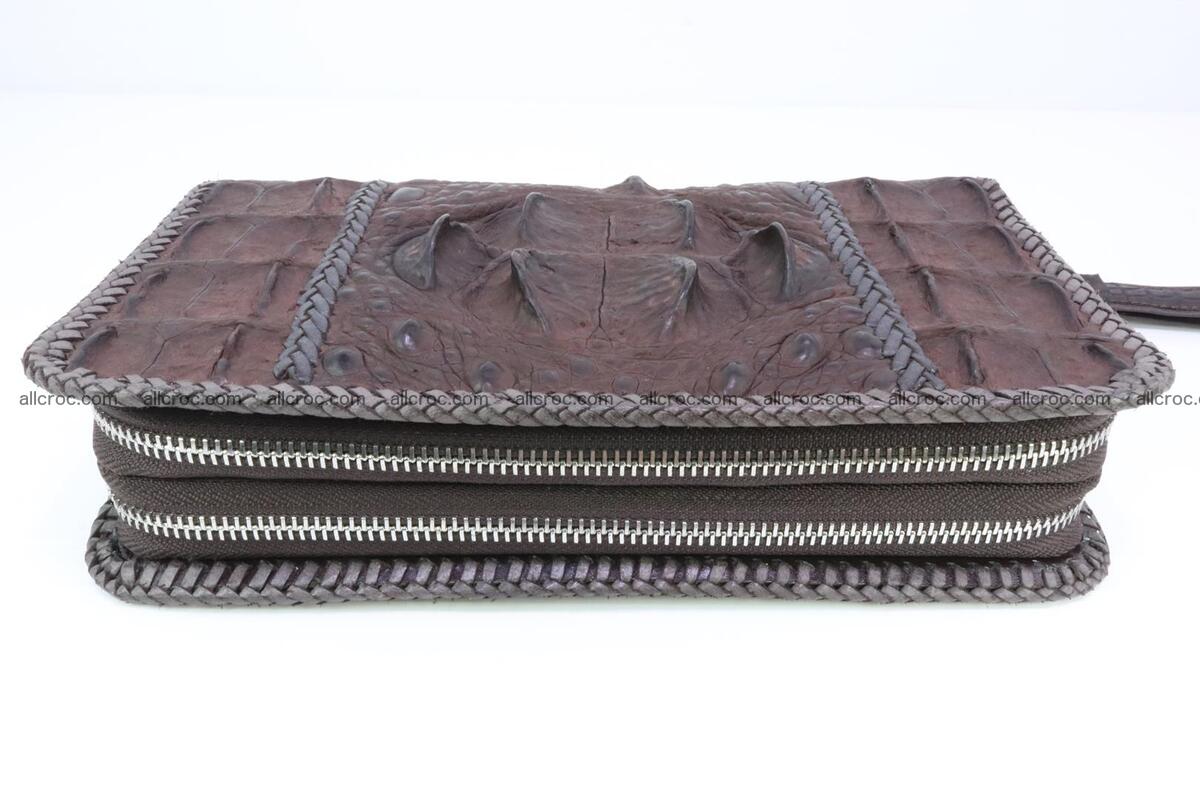 Crocodile skin clutch brown color 159 Foto 2