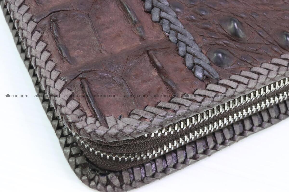 Crocodile skin clutch brown color 159 Foto 4