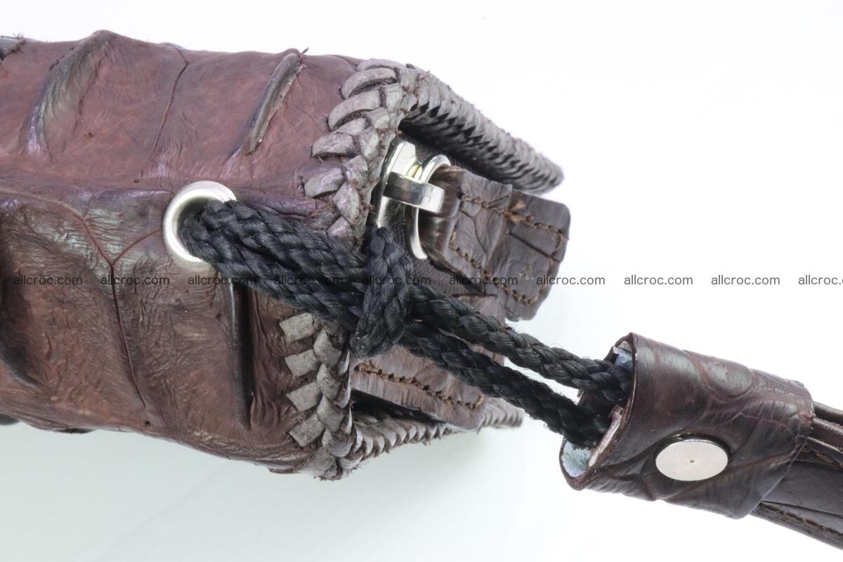 Crocodile skin clutch brown color 159 Foto 6