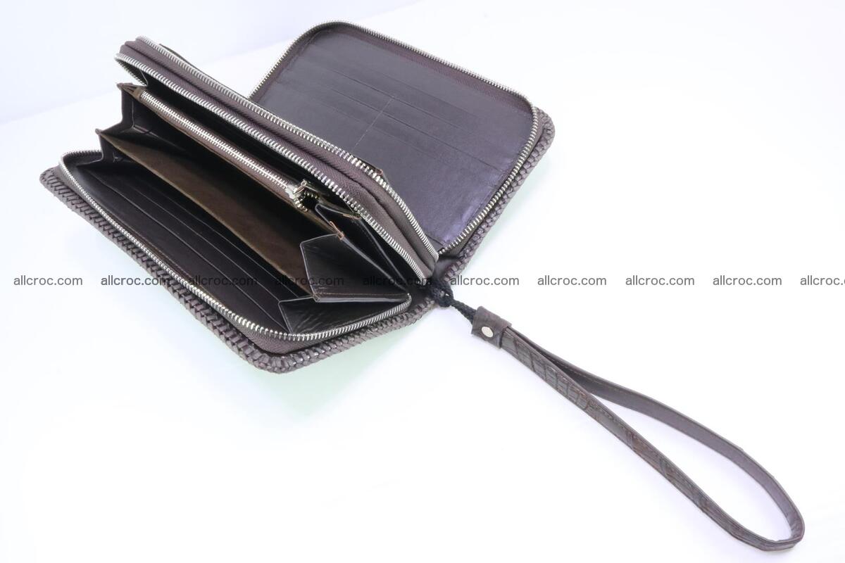 Crocodile skin clutch brown color 159 Foto 7
