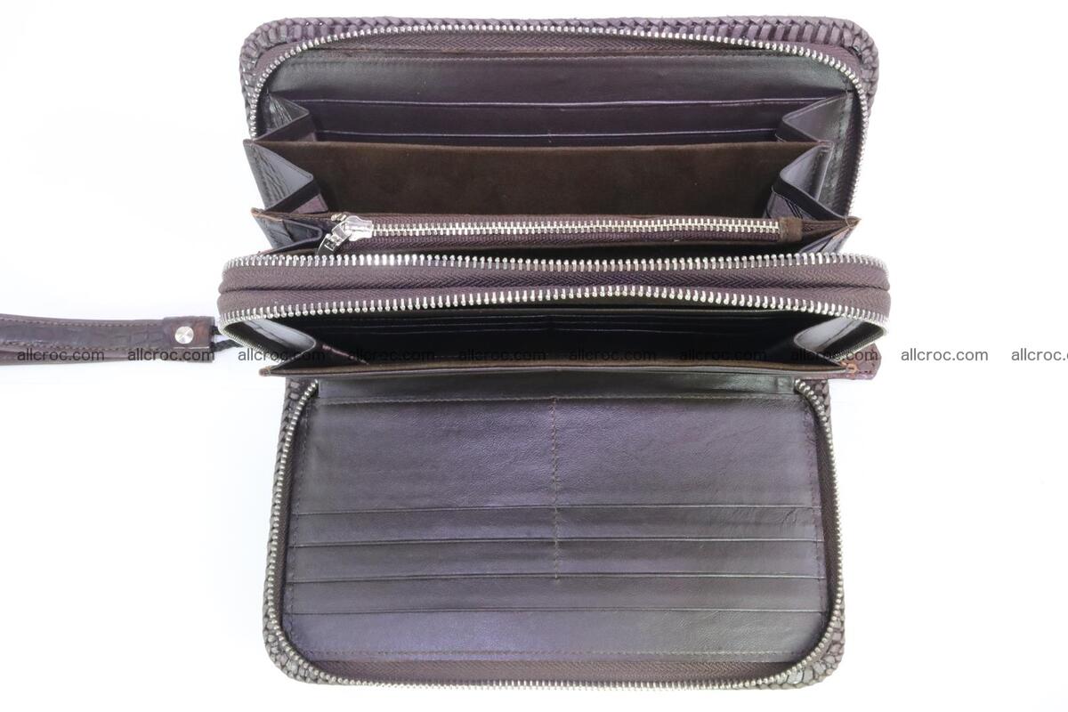 Crocodile skin clutch brown color 159 Foto 8