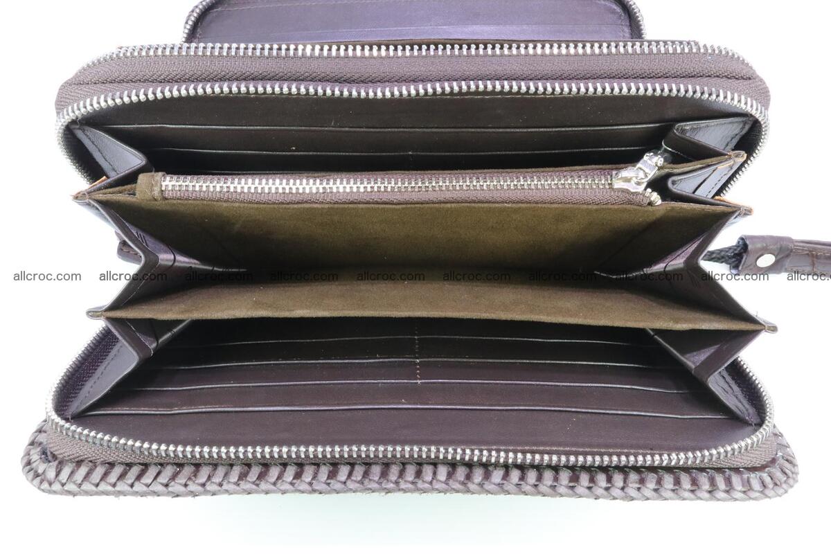 Crocodile skin clutch brown color 159 Foto 10