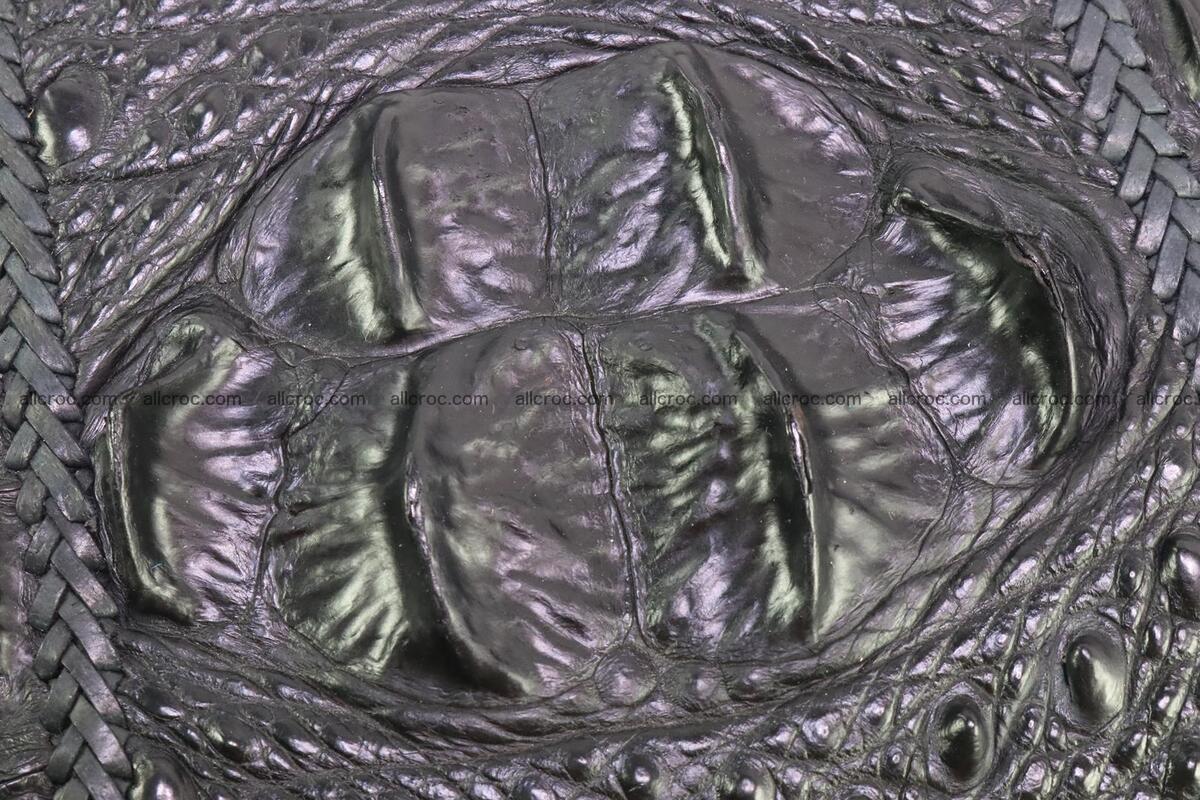 Crocodile skin clutch black color 164 Foto 3