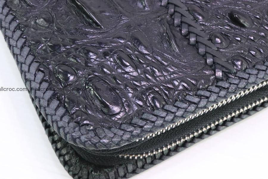 Crocodile skin clutch black color 164