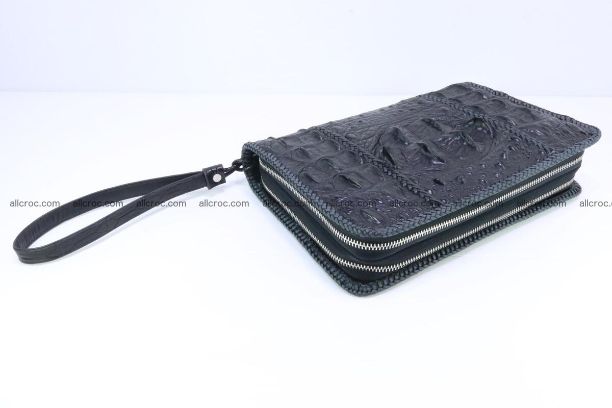 Crocodile skin clutch black color 164 Foto 6