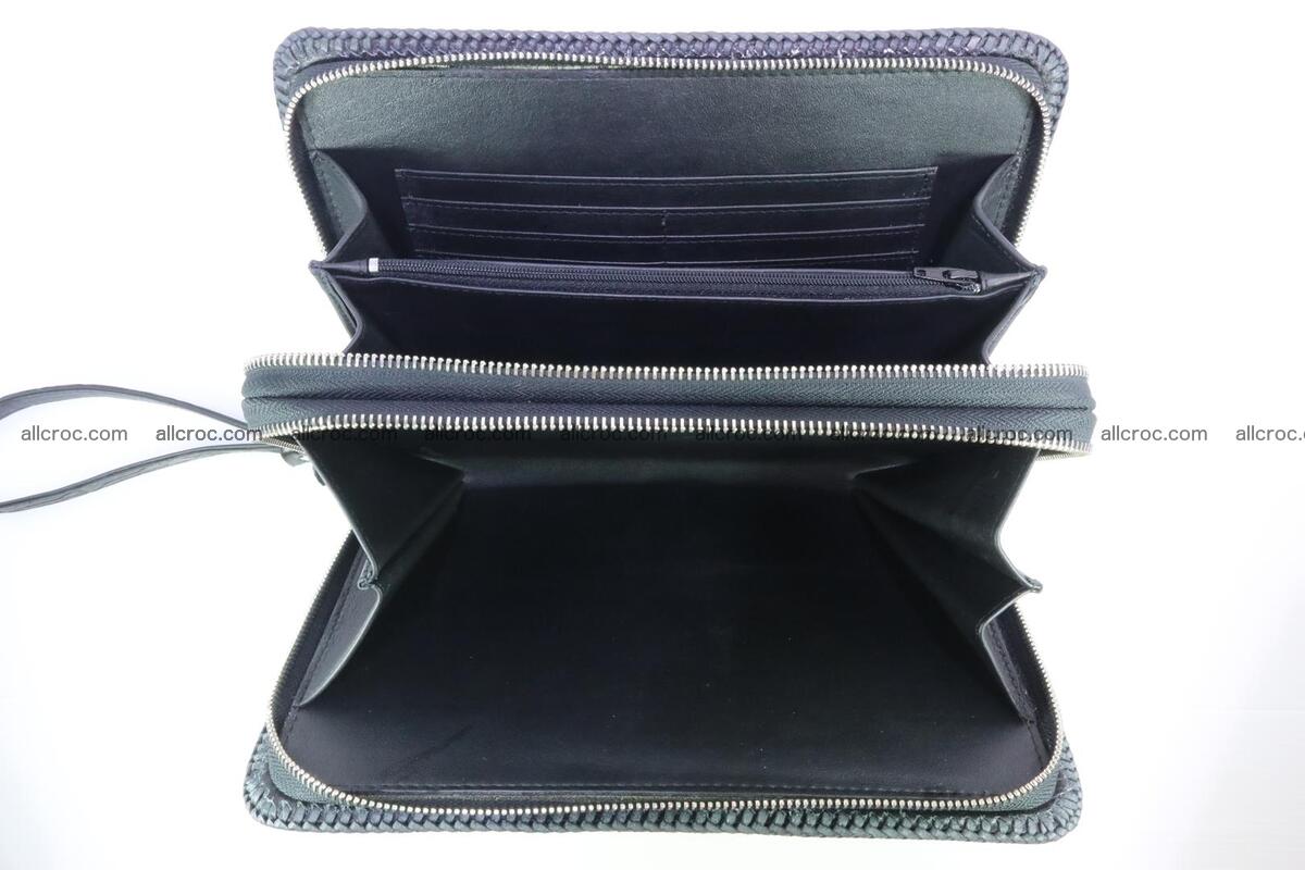 Crocodile skin clutch black color 164 Foto 9