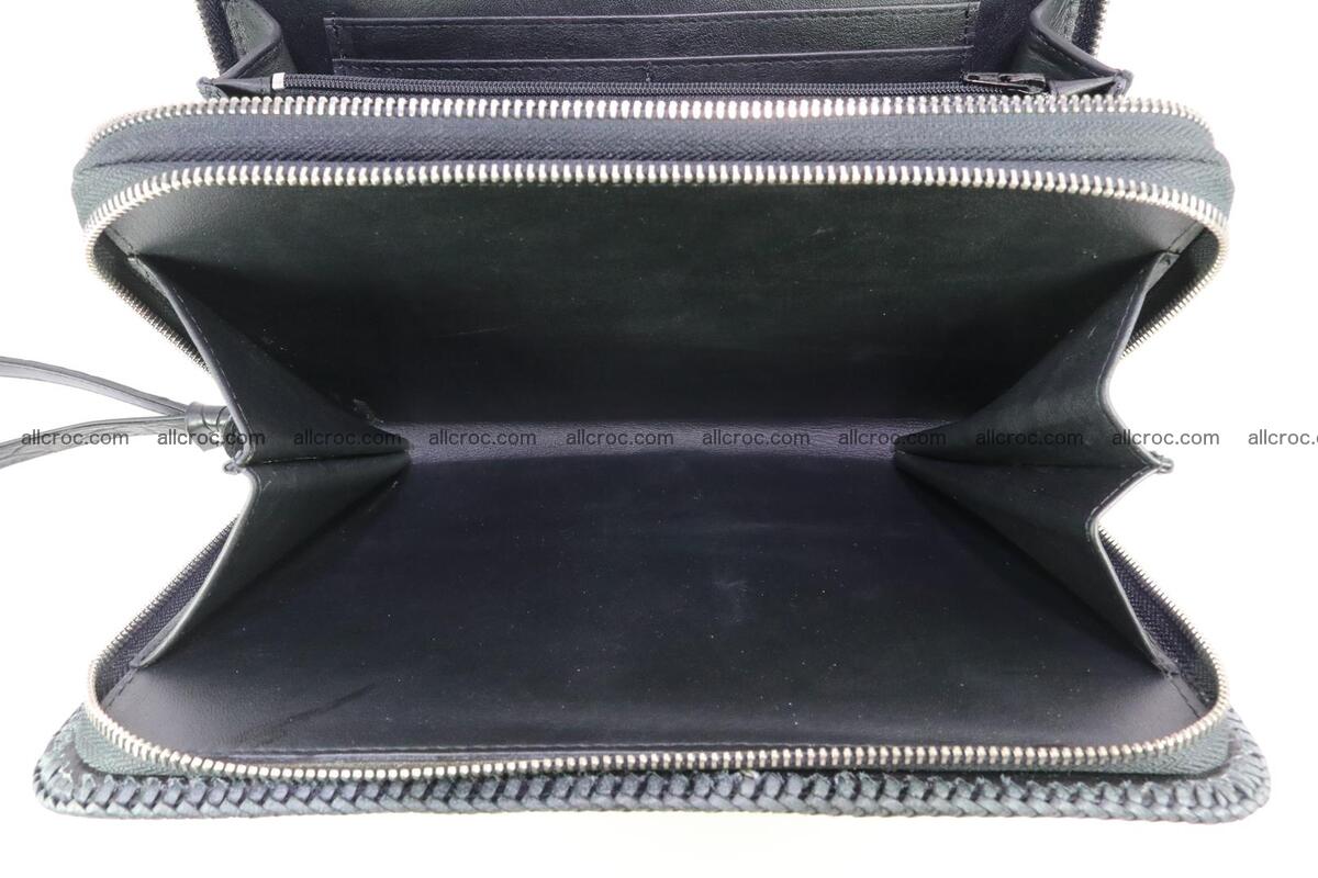 Crocodile skin clutch black color 164 Foto 10