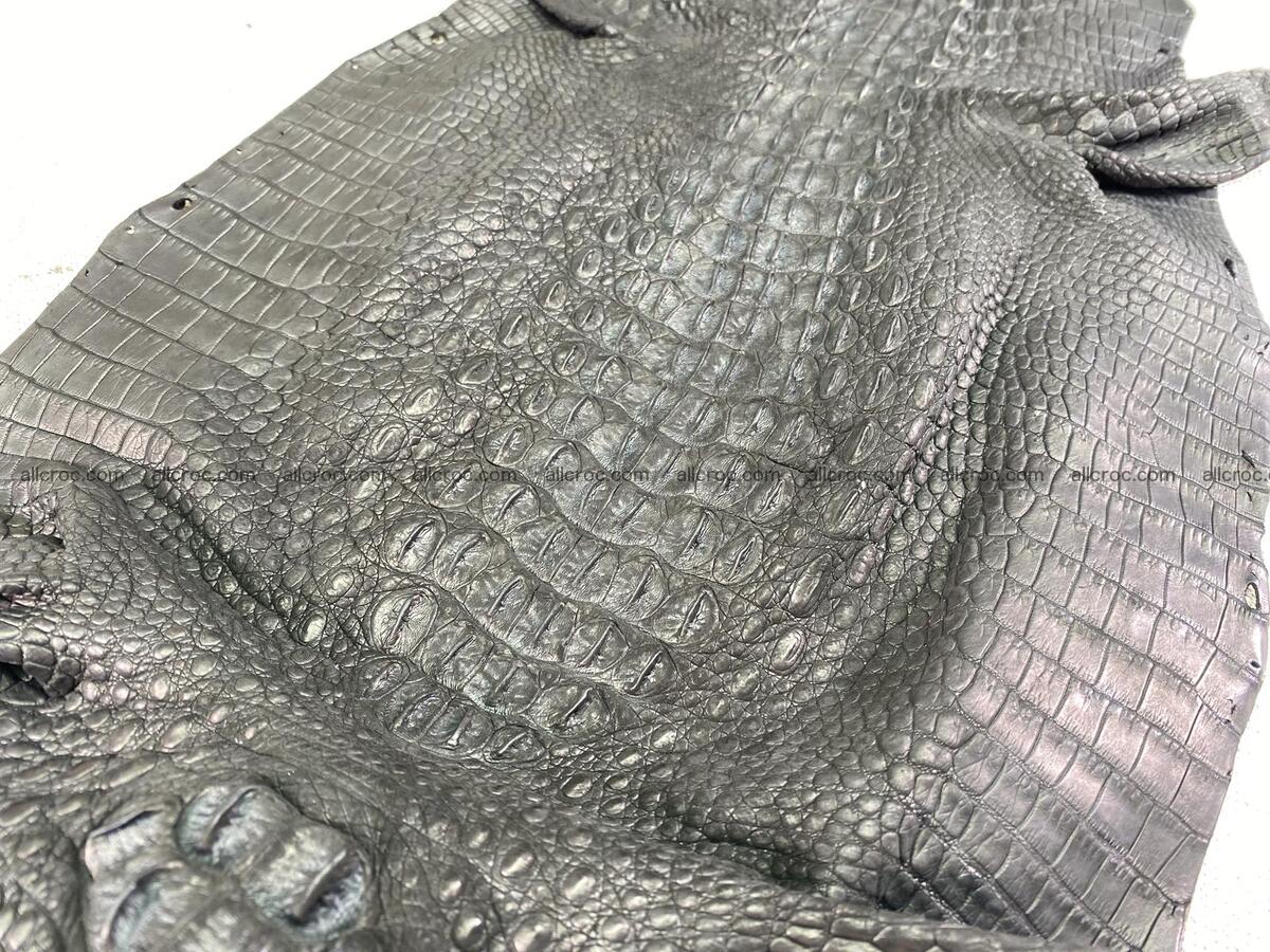 Crocodile leather back part with head and paws 27cm black color 1550 Foto 4