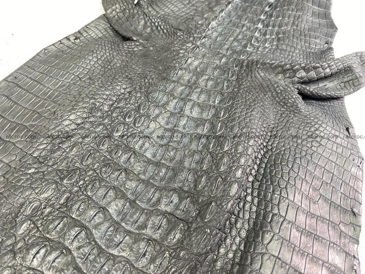 Crocodile leather back part with head and paws 27cm black color 1550 Foto 5