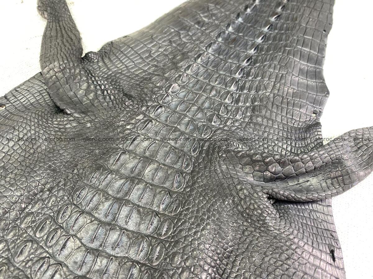 Crocodile leather back part with head and paws 27cm black color 1550 Foto 6