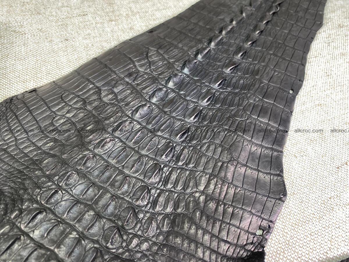 Crocodile leather back part with head and paws 27cm black color 1550 Foto 7