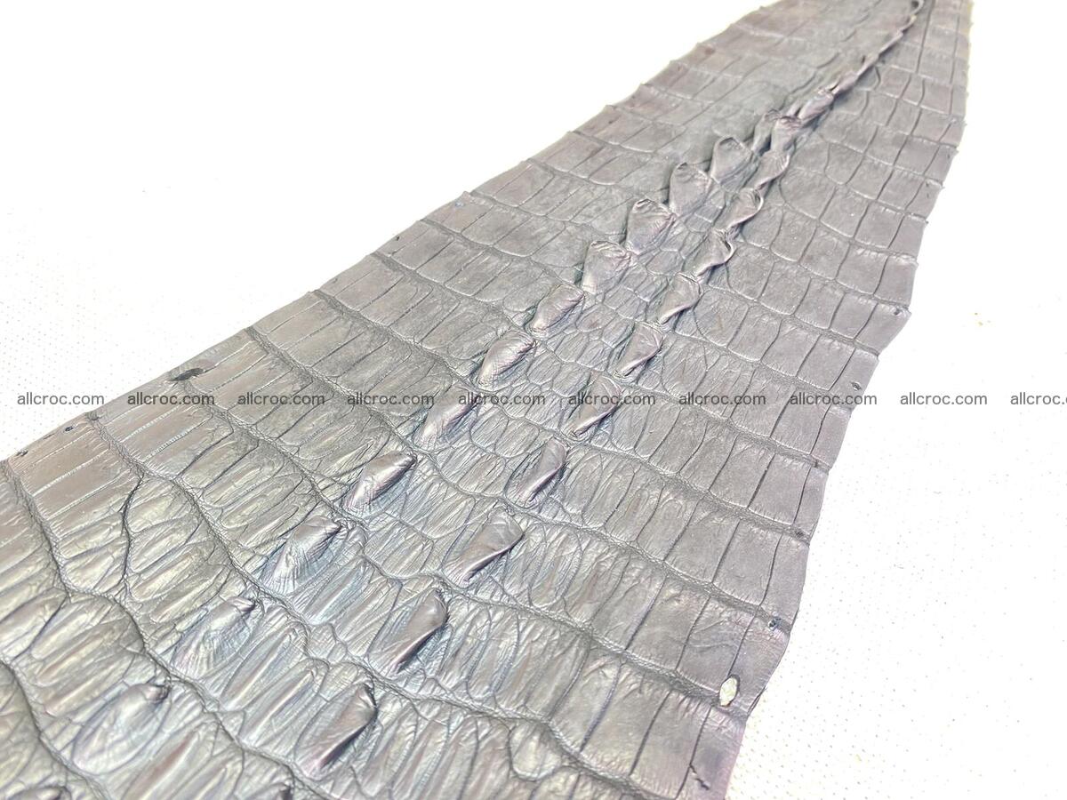 Crocodile leather back part with head and paws 27cm black color 1550 Foto 8