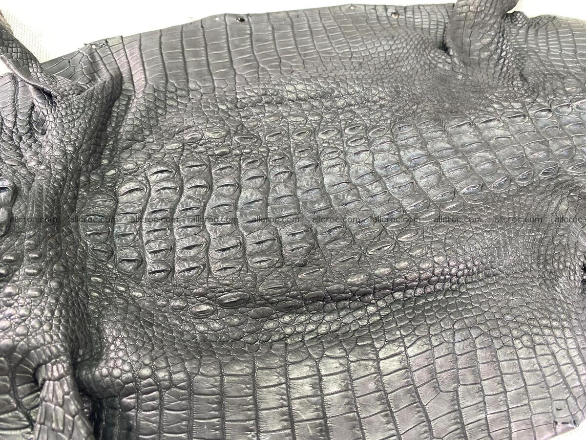 Crocodile leather back part with head and paws 27cm black color 1550 Foto 10
